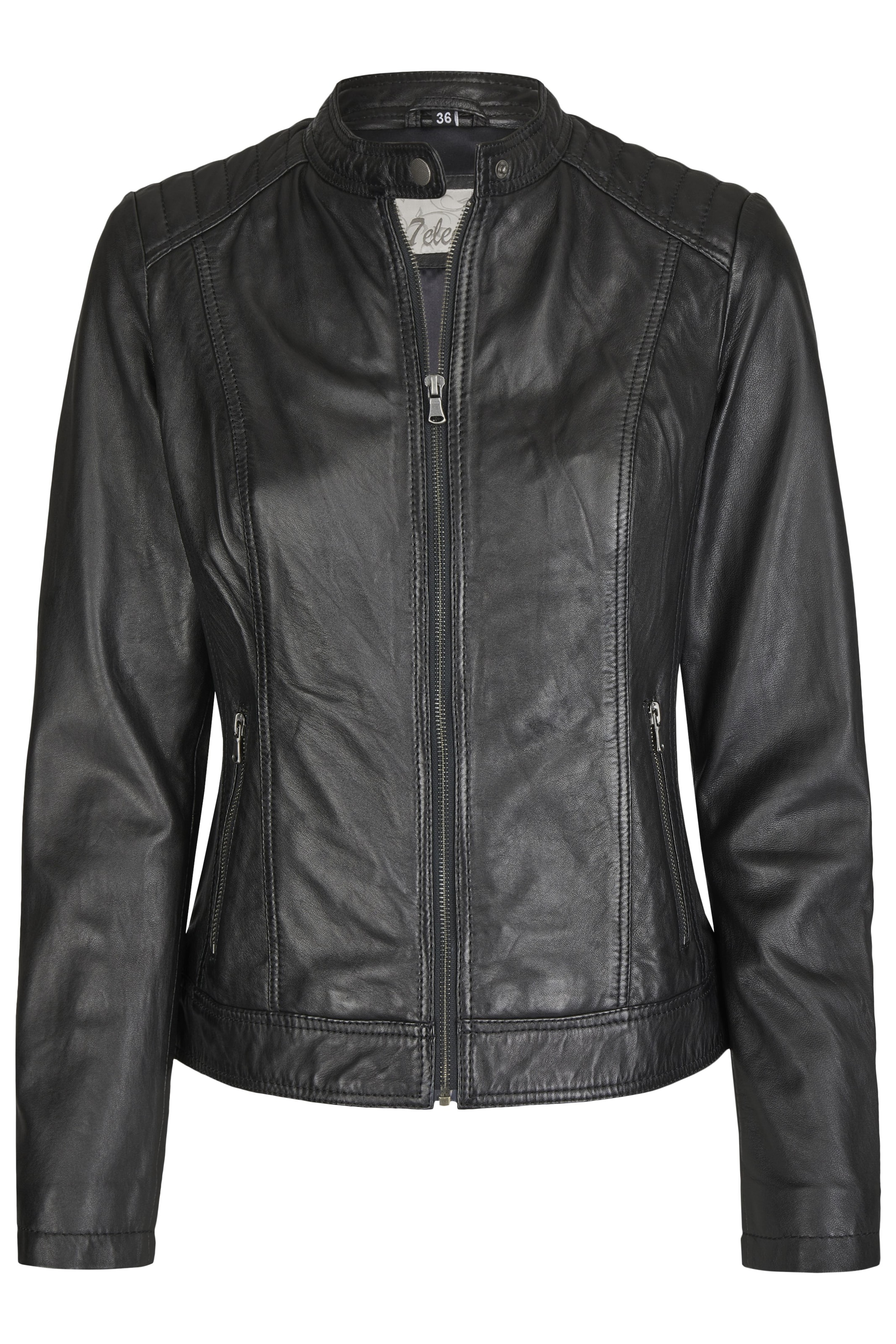 7ELEVEN Tussenjas 'SEMoni' in Zwart: voorkant