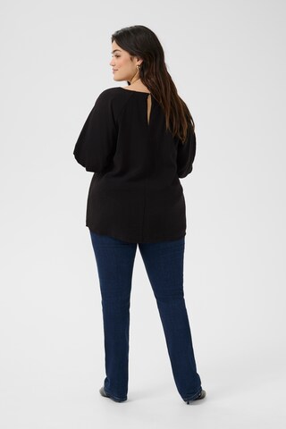 KAFFE CURVE Blouse 'Gabbi' in Zwart