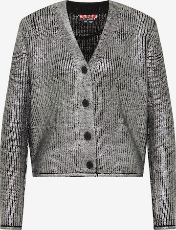 myMo ROCKS Kardigán - Strieborná: predná strana