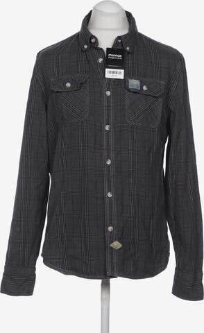 Superdry Button Up Shirt in 7XL in Grey: front