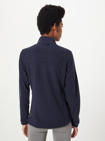 JACK WOLFSKIN Athletic Fleece Jacket 'Kiruna' in Blue