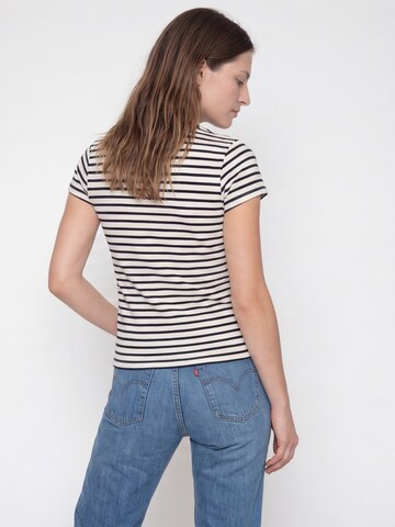 Antargo Shirt 'Women´s Stripes & Heart T-Shirt' in Black