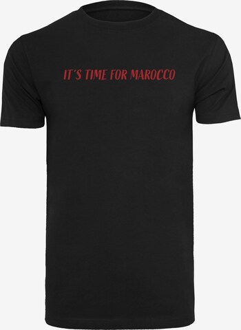 Merchcode Shirt 'Its Time For Marocco' in Zwart: voorkant