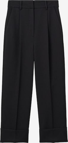 MANGO Zvonové kalhoty Kalhoty s puky 'Lisboa' – černá: přední strana