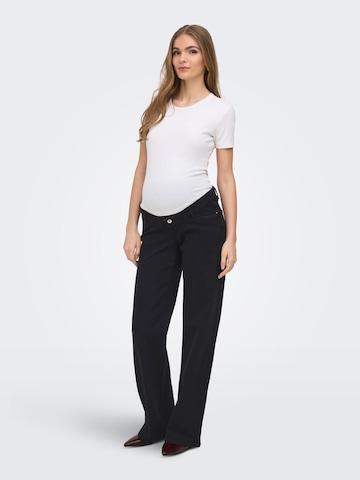 Only Maternity Wide leg Jeans in Zwart
