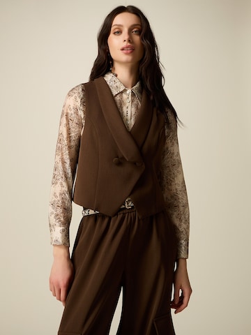 oltre - Chaleco para traje en marrón