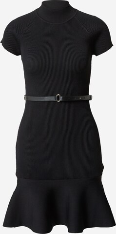 Karen Millen Плетена рокля в черно: отпред