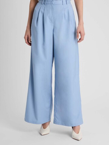 GUIDO MARIA KRETSCHMER FOR BRIDGERTON Wide Leg Bukser med lægfolder 'Kate' i blå: forside