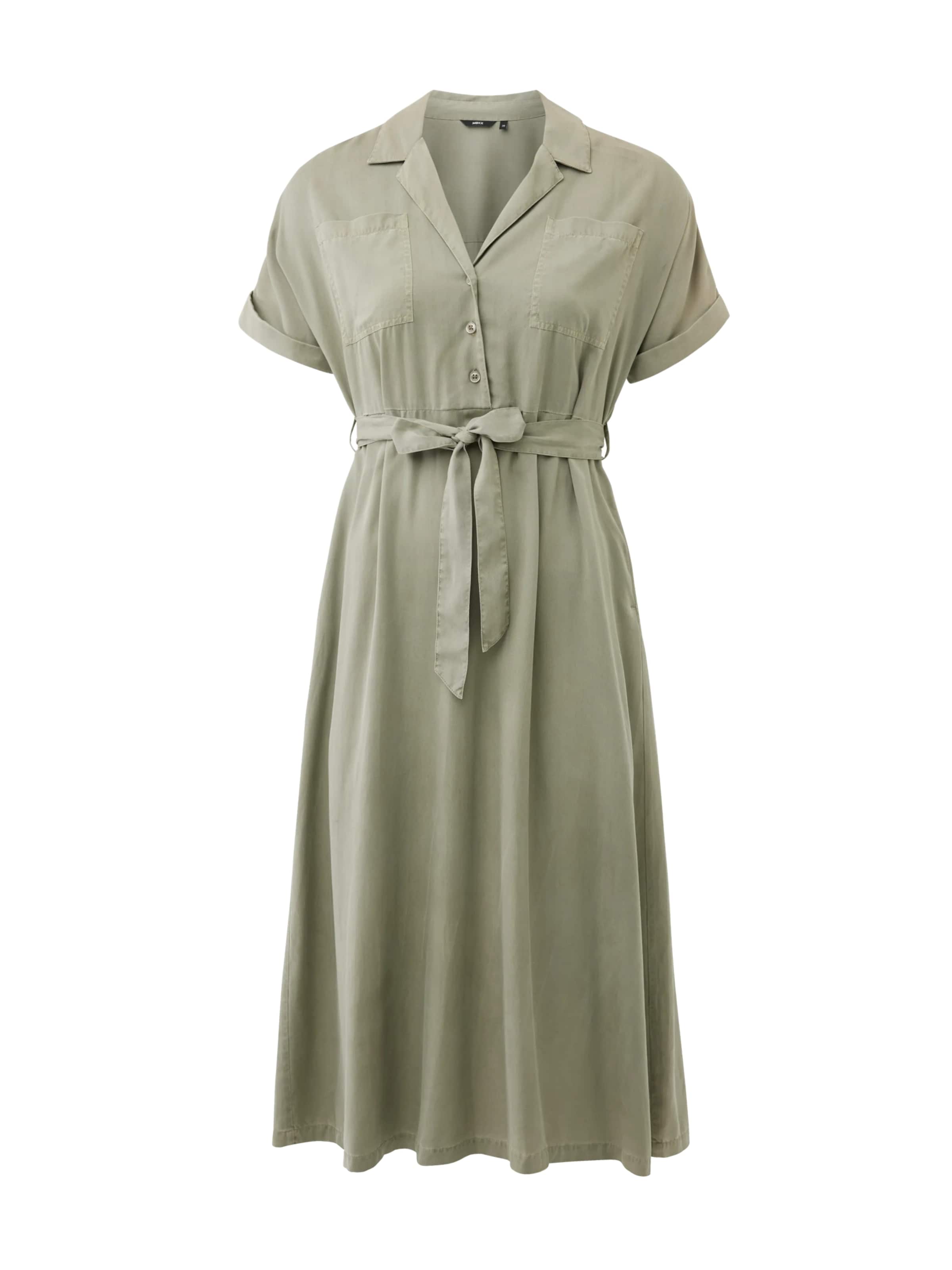 MEXX Платье-рубашка в Зеленый: спереди