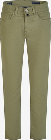 Effilé Pantalon 'Lyon' PIERRE CARDIN en vert : devant