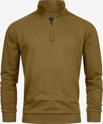 INDICODE JEANS Sweatshirt 'Brandt' in Groen: voorkant