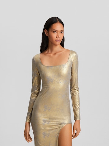 Bershka Dress in Gold: front