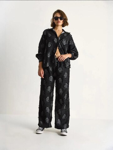 Bianco Lucci Hausanzug 'Zweiteiliges Set'‌‌‌‌‌‌‌‌ in Schwarz