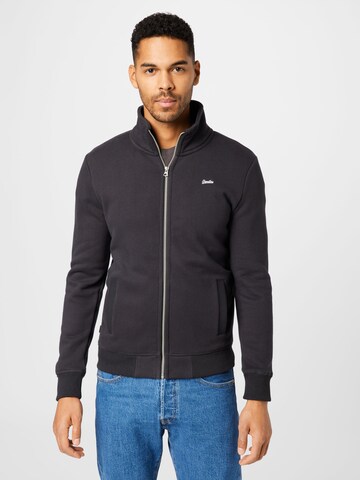 Veste de survêtement Superdry en gris : devant