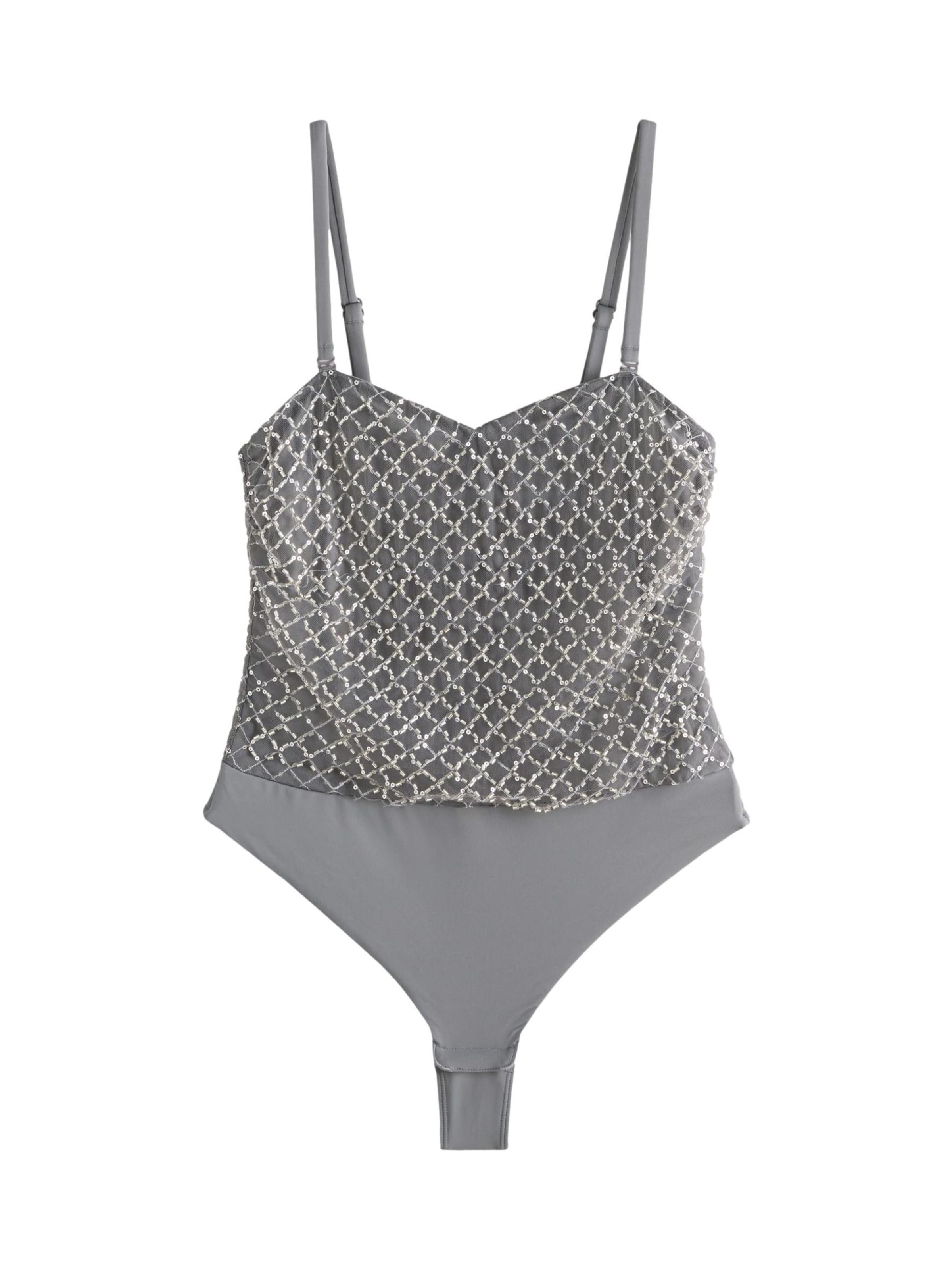 Body a maglietta di Lipsy in grigio: frontale