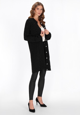 faina Gebreid vest in Zwart