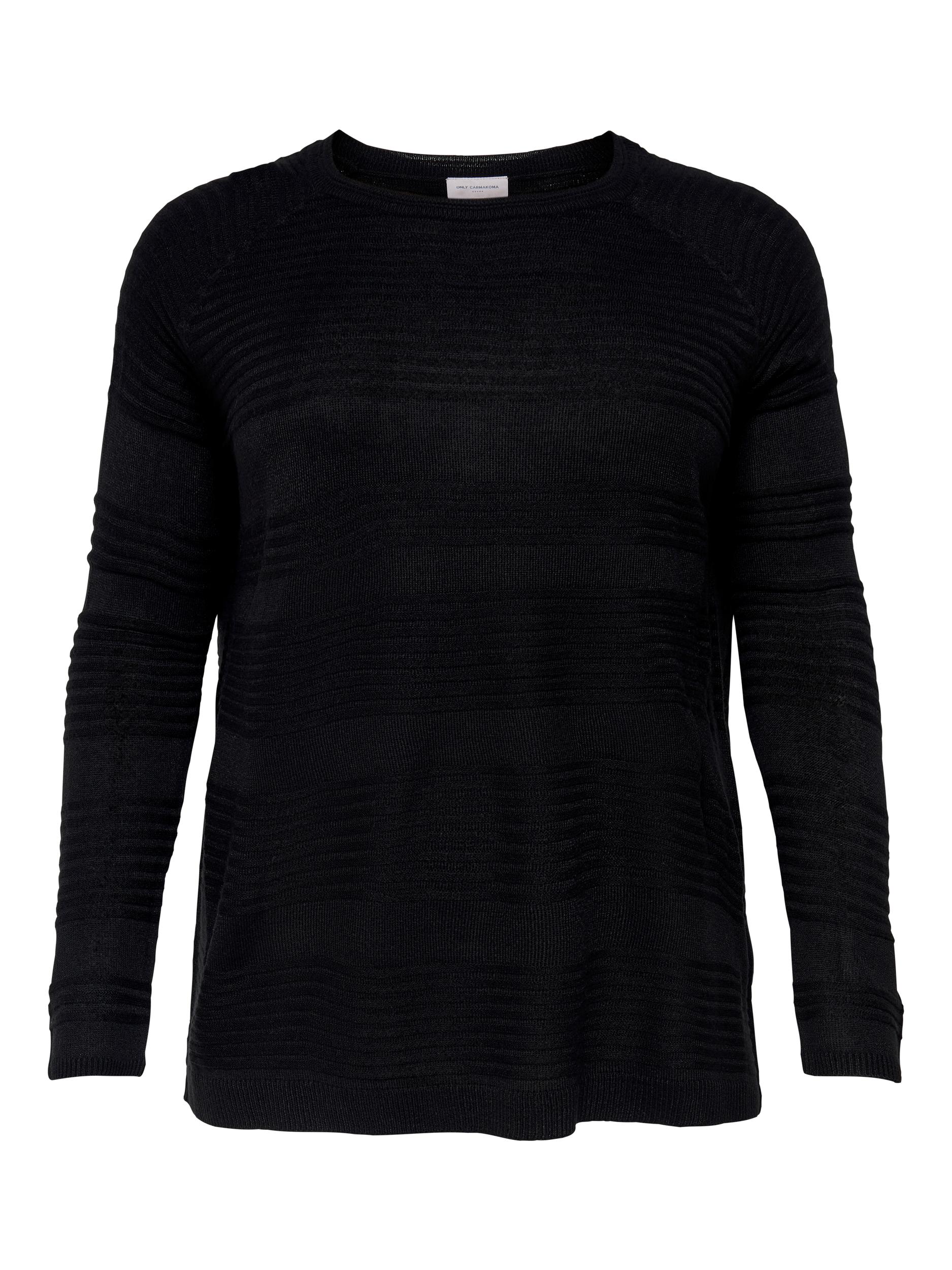 Abbigliamento Taglie comode ONLY Carmakoma Pullover Airplain in Nero Abbigliamento Taglie comode ONLY Carmakoma Pullover Airplain in Nero