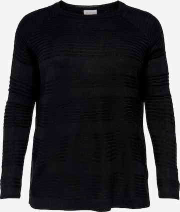 ONLY Carmakoma Pullover 'Airplain' in Schwarz: predná strana