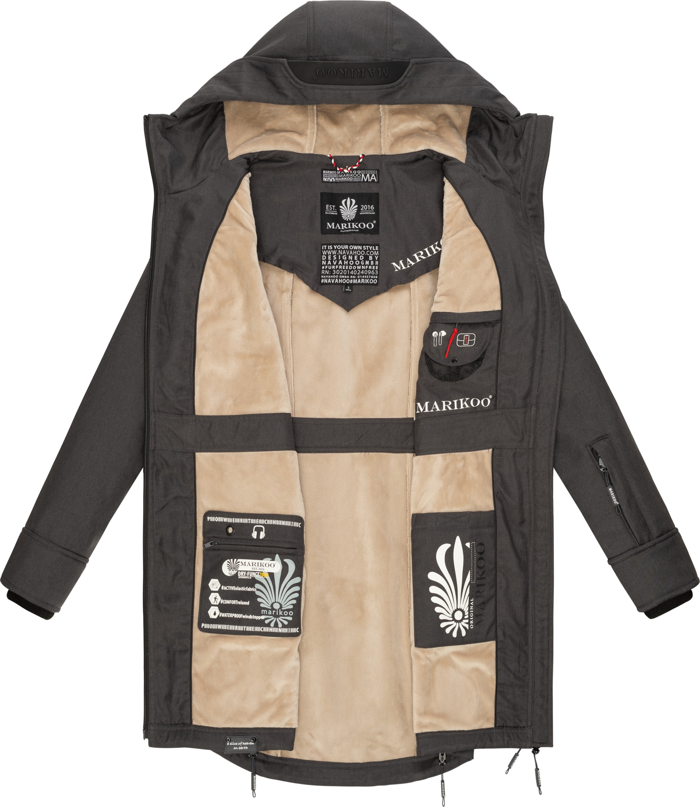 MARIKOO Övergångsparkas i grå