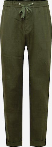 Tiger of Sweden Tapered Broek 'TRAVIN' in Groen: voorkant