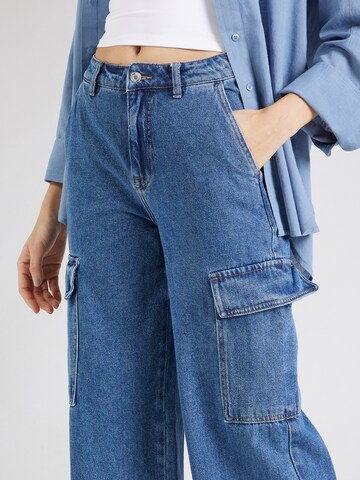 Wide leg Jeans cargo 'Astas' di minimum in blu