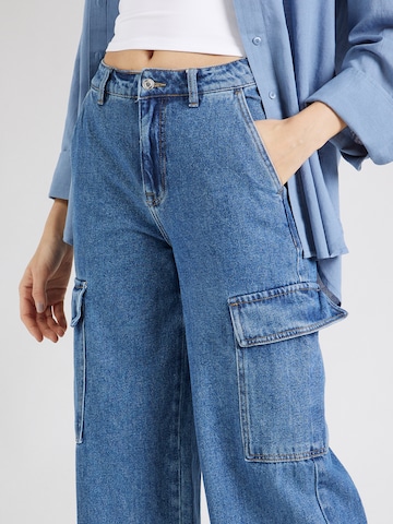 Wide Leg Jeans cargo 'Astas' minimum en bleu