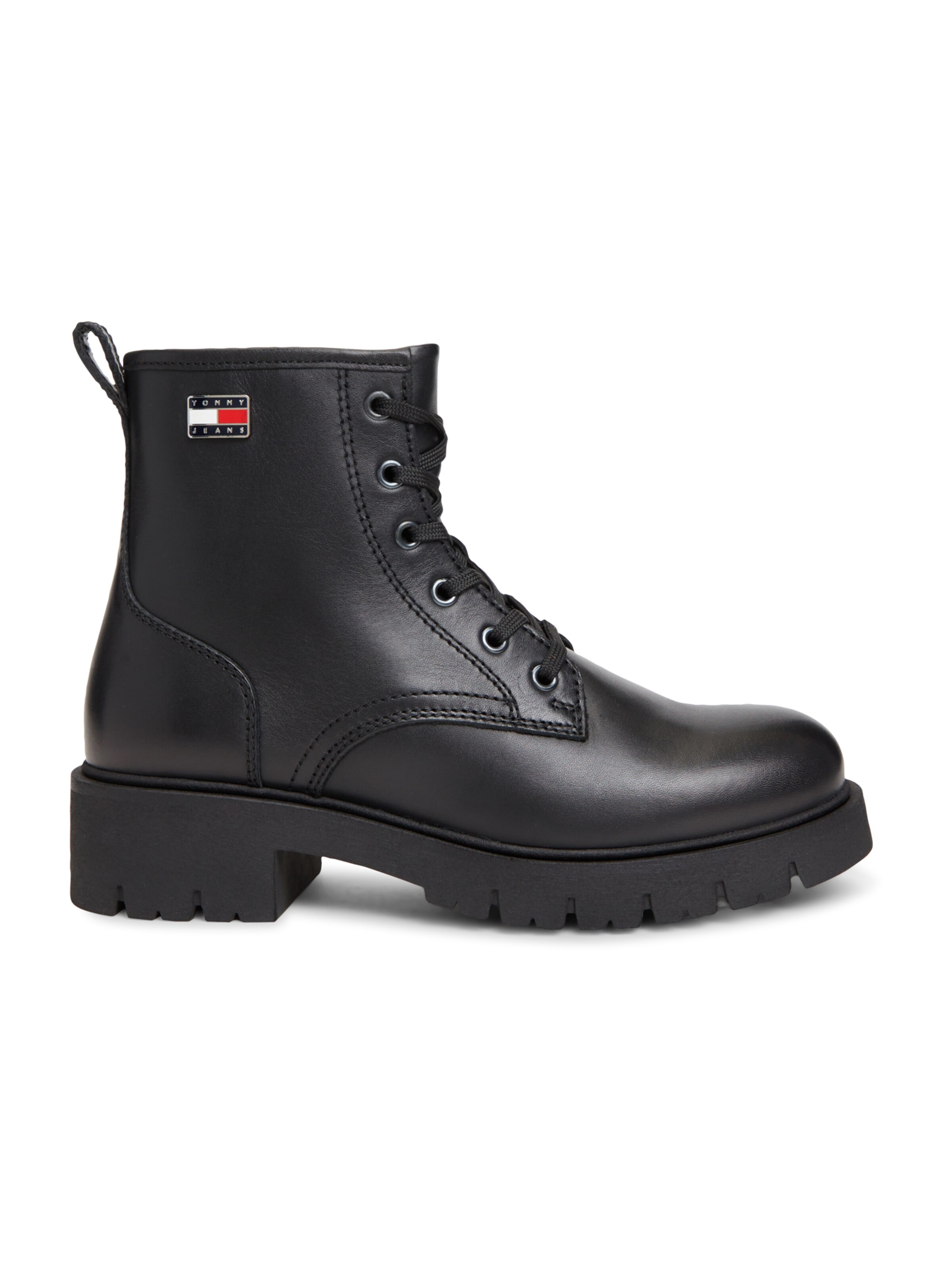 Tommy Jeans Botki sznurowane w kolorze czarny