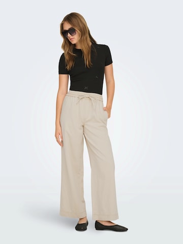 ONLY Wide leg Broek 'ONLMAISA' in Beige