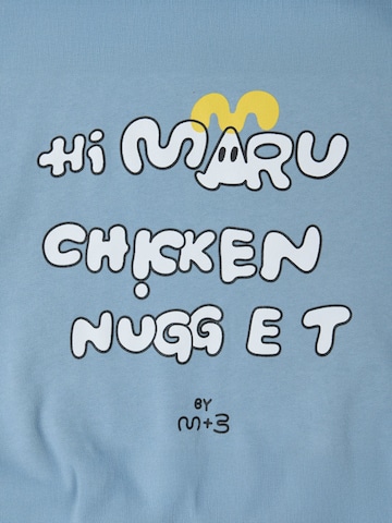 Maru + Bo Sweatshirt 'RAGLAN SLEEVE SWEATSHIRT CHICKEN NUGGET'‌‌‌‌‌‌ in Blau