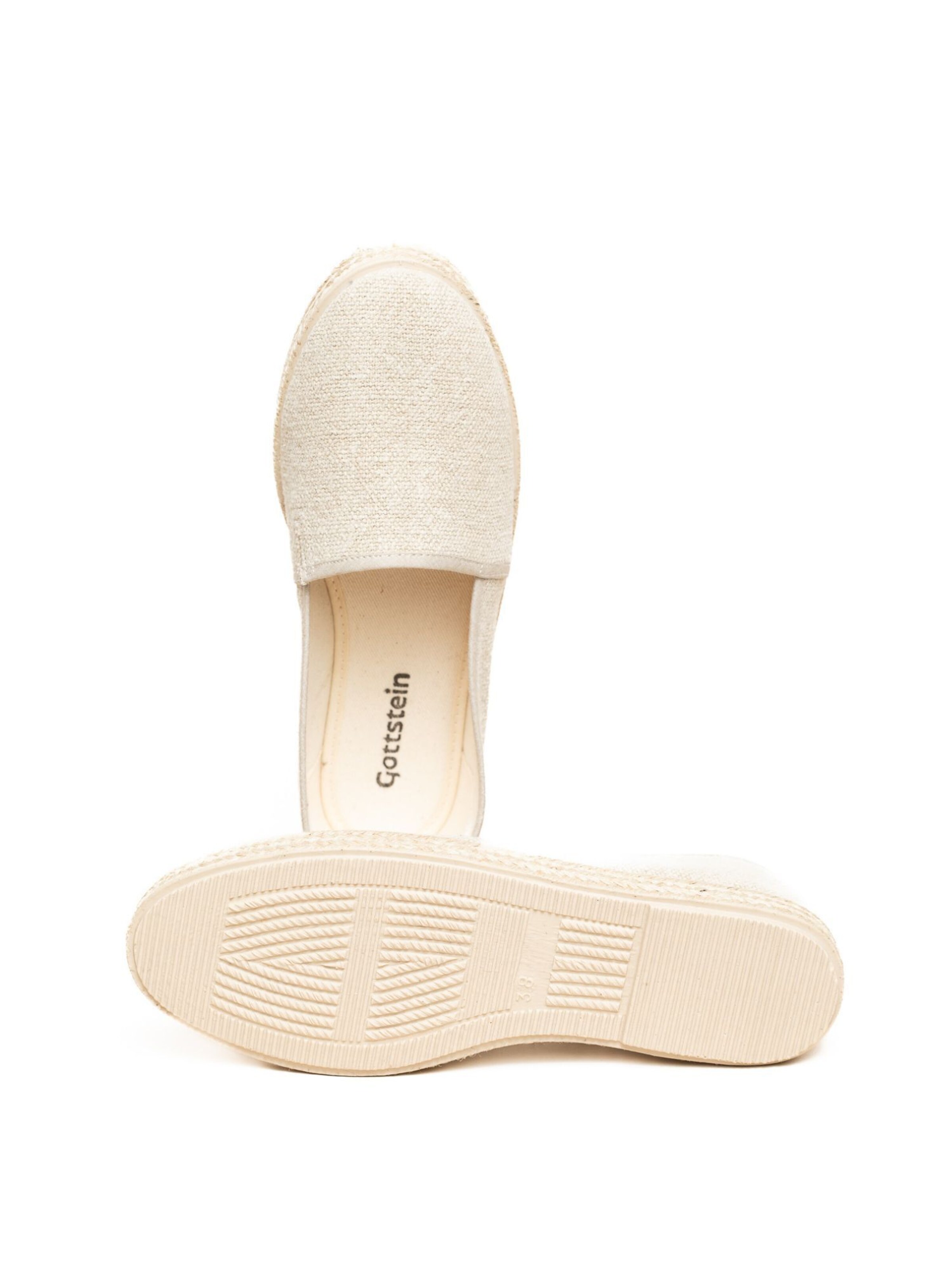 Gottstein Espadrilles 'Espadrille Camping Linen uni V' in Beige