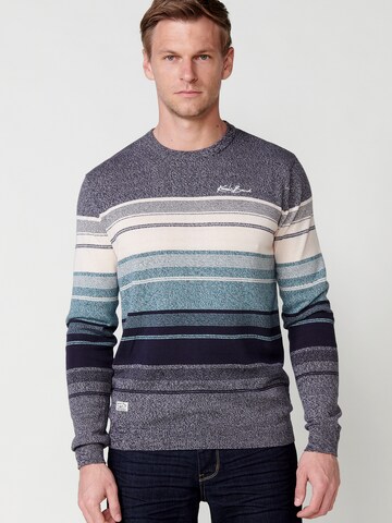 Pull-over KOROSHI en bleu : devant