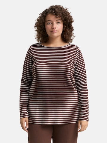 Tom Tailor Women + Majica | rjava barva: sprednja stran
