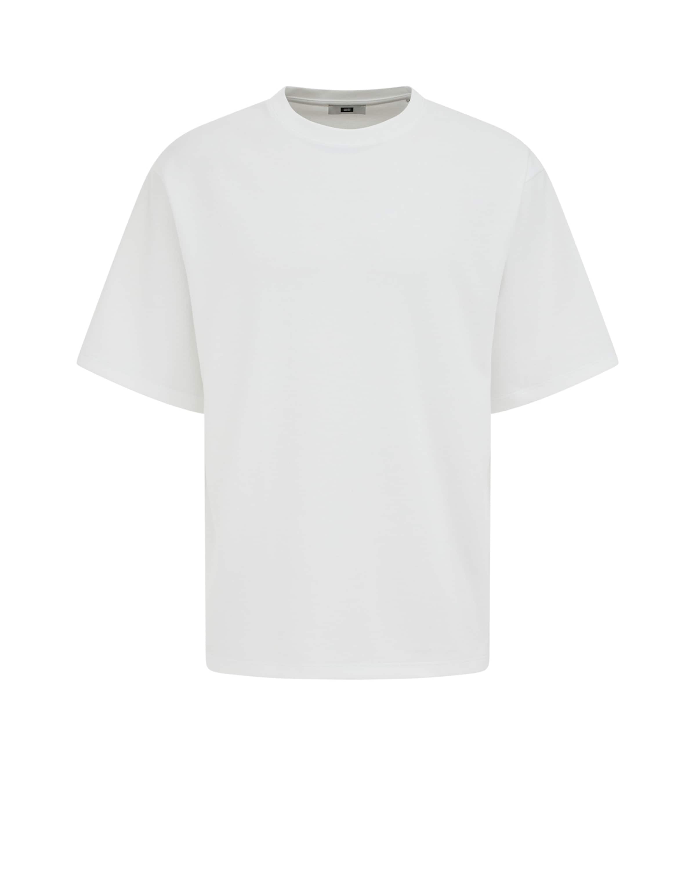 T-Shirt 'Boxy' WE Fashion en blanc : devant