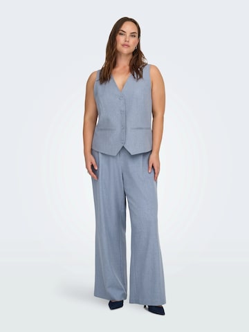 ONLY Carmakoma Wide leg Pleat-Front Pants 'CARLinda' in Blue