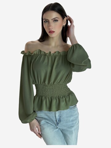 Elara Bluse in Grün: Vorderseite