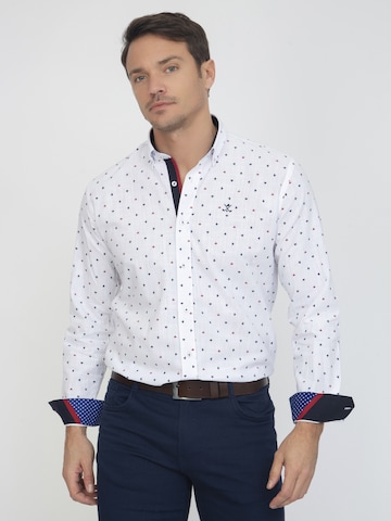 Regular fit Camicia 'Krakow' di Sir Raymond Tailor in bianco: frontale