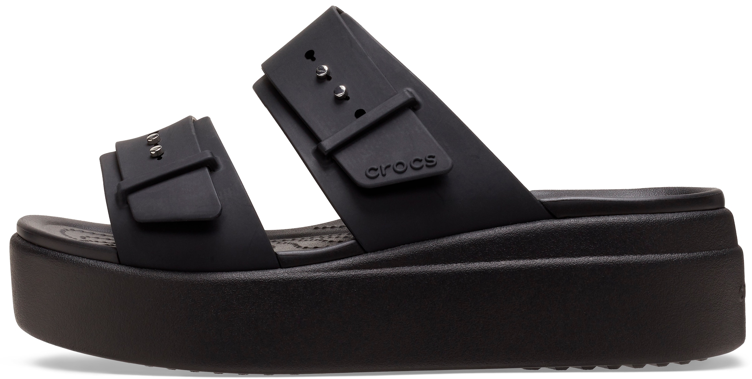 Mule Crocs en noir : devant