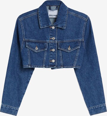 Bershka Between-season jacket in Blue: front