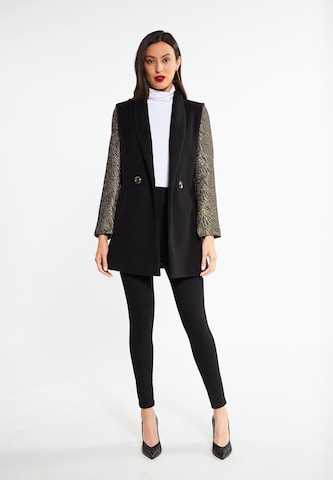 faina - Sobretudo meia-estação em preto