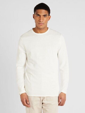 Coupe regular Pull-over 'Garson' Only & Sons en blanc : devant