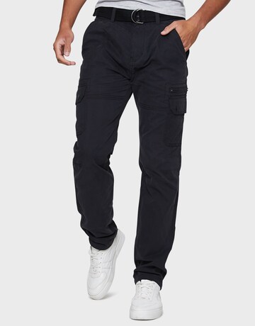 Threadbare Slim fit Cargo Pants 'Pane' in Black: front