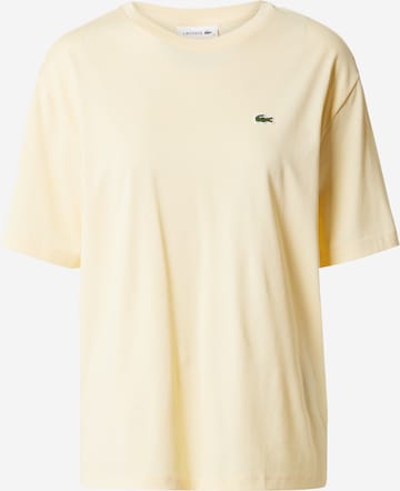 Tricou de la LACOSTE pe galben: față