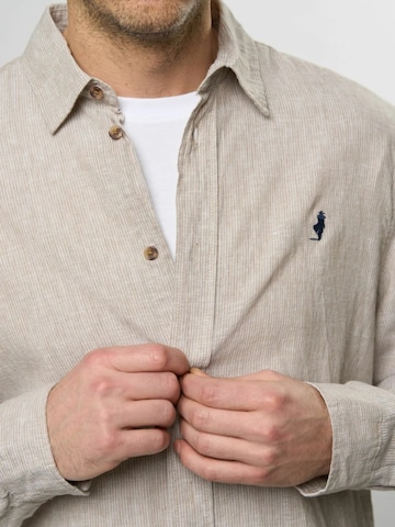 MCS Regular Fit Skjorte 'Pasadena' i beige