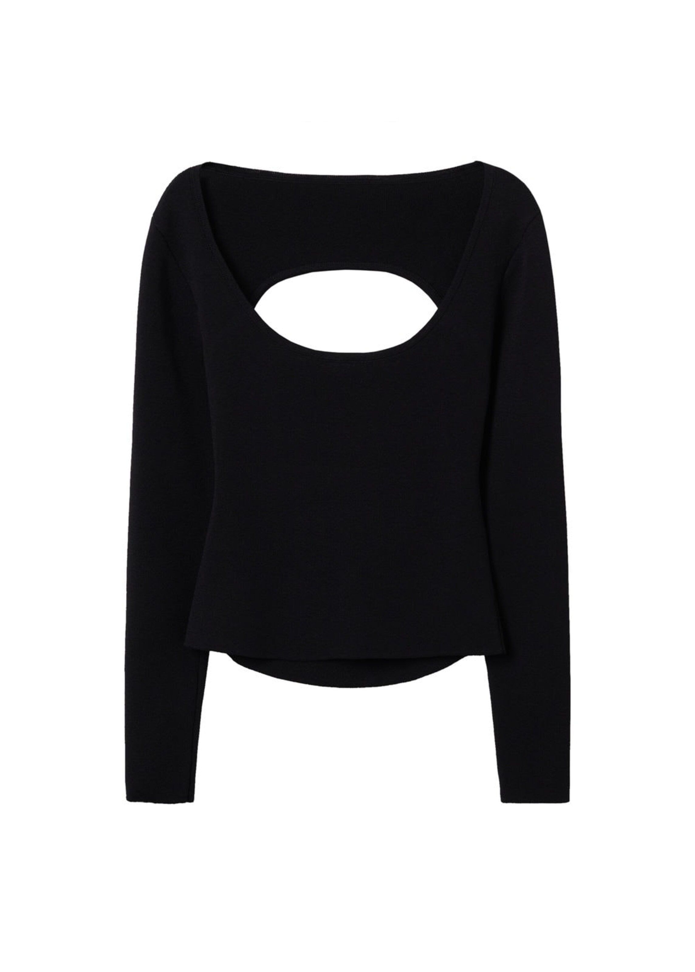 MANGO Pullover 'Rinder' in Schwarz: Vorderseite