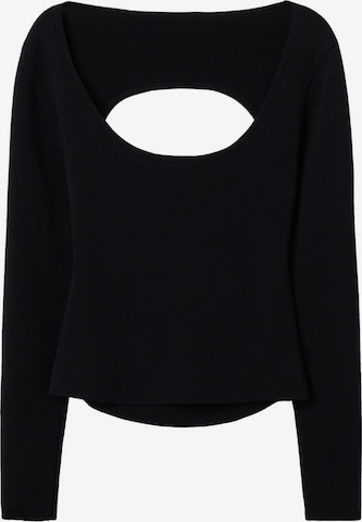 MANGO Sweater 'Rinder' in Black: front