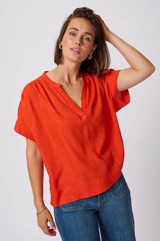 Kaffe - Blusa 'KAMilia' em vermelho