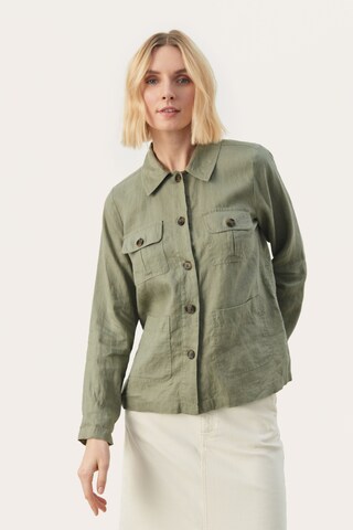 Veste mi-saison 'Elnora' Part Two en vert : devant