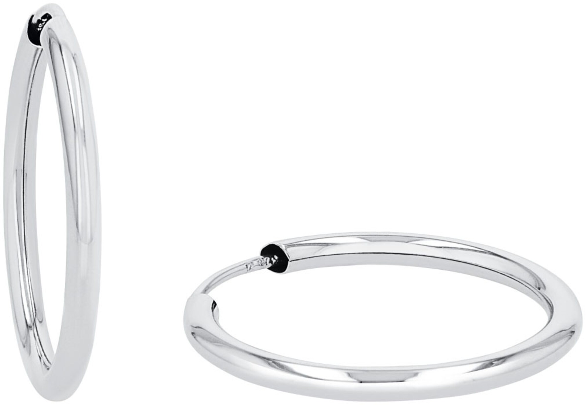 AMOR Earrings in Silver: front