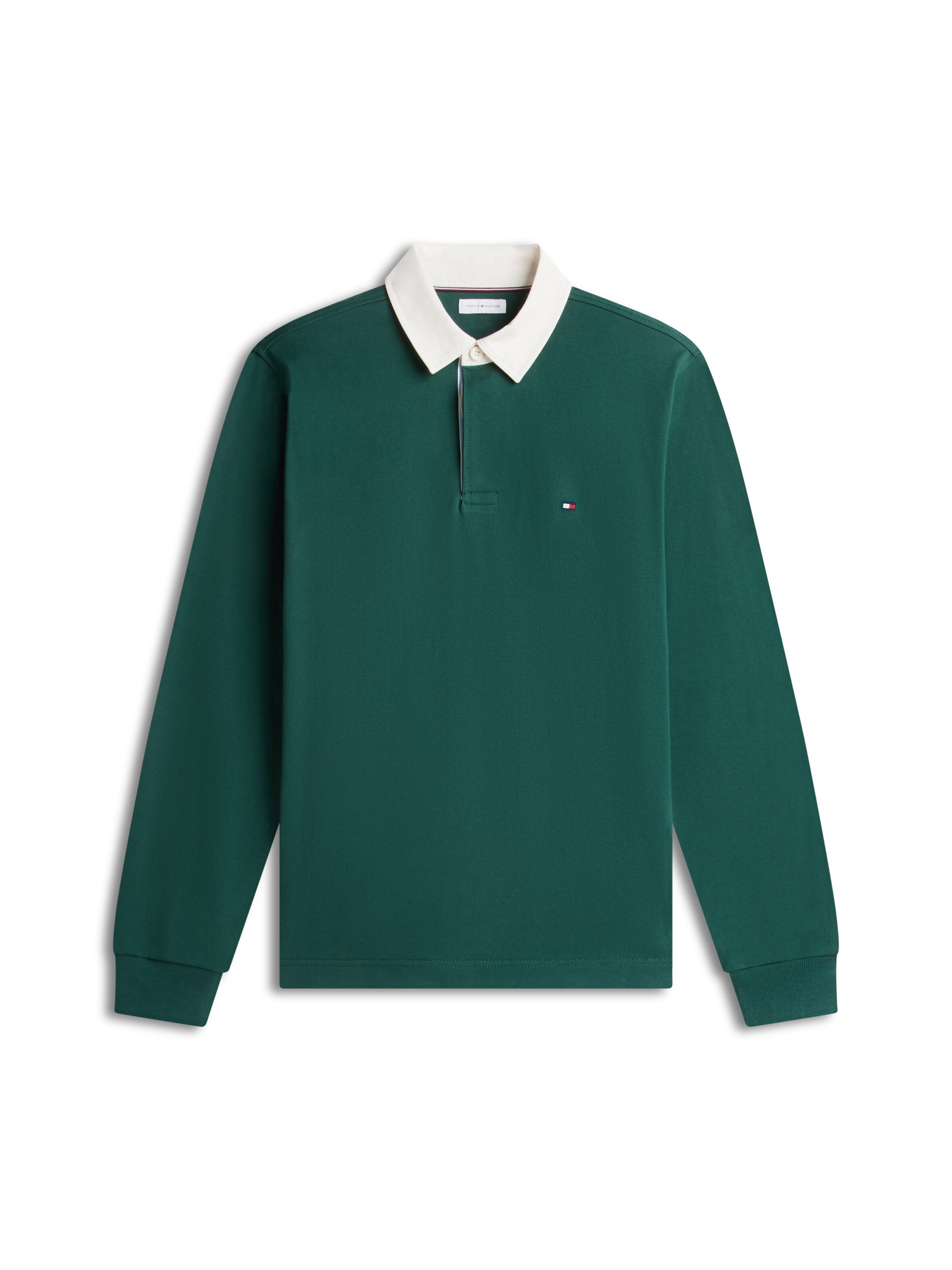 TOMMY HILFIGER Shirt 'ESSENTIAL' in XS in Dark green / White, Item view