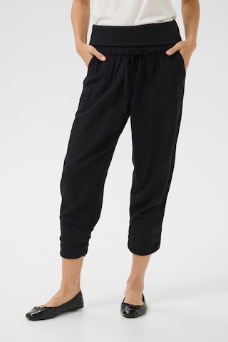 Cream Loose fit Trousers 'Venta' in Black: front